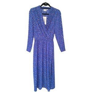 Vero Moda Dress VMDEE WL CALF DRESS SIZE XS | Blue Floral